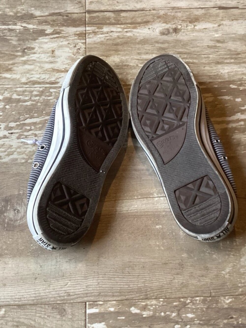 CONVERSE Chuck Taylor All Star Shoreline Slip-On Shoes Gray Pinstripes Women’s 9 - Picture 7 of 8